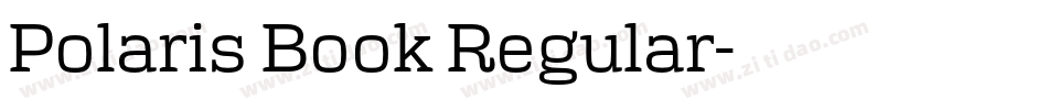 Polaris Book Regular字体转换